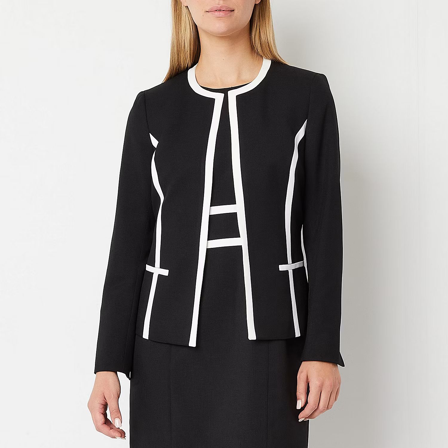 Black Label by Evan-Picone Contrast-Trim Jacket | JCPenney