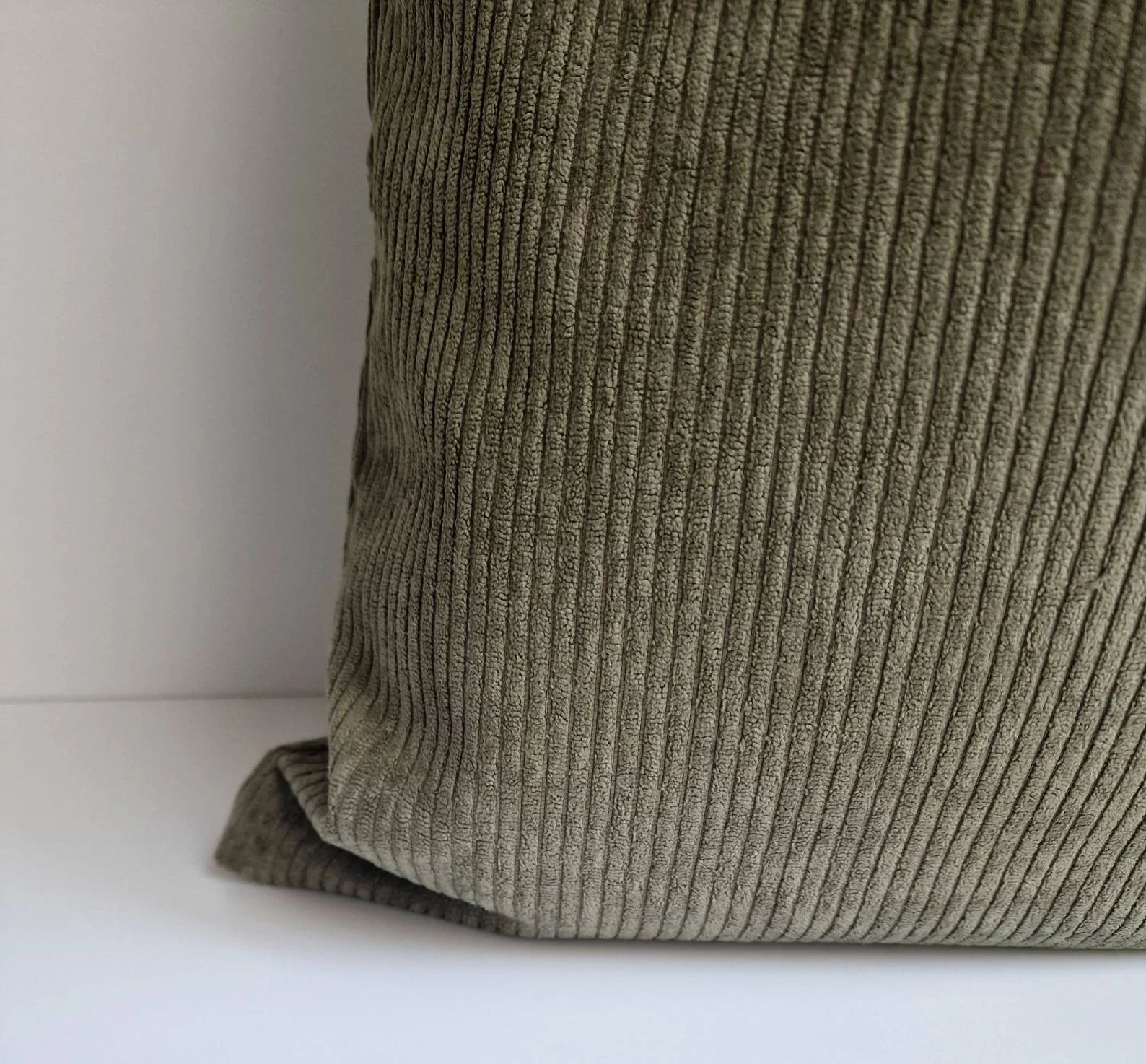 Sage Green Corduroy Pillow Cover Sage Striped Pillow Modern Pillow High End Cushion Modern Sofa P... | Etsy (US)