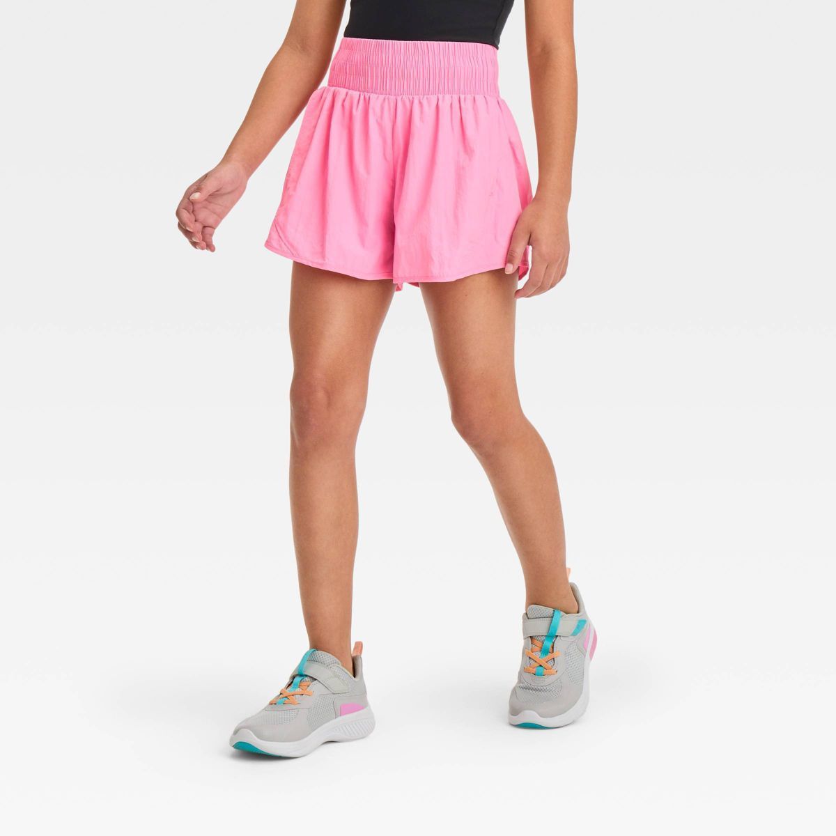 Girls' High-Rise Shorts - All In Motion™ Pink M | Target