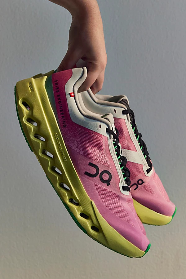 On Women's Cloudsurfer Next Sneaker in Pink/Limelight, Women's at Urban Outfitters | Urban Outfitters (US and RoW)