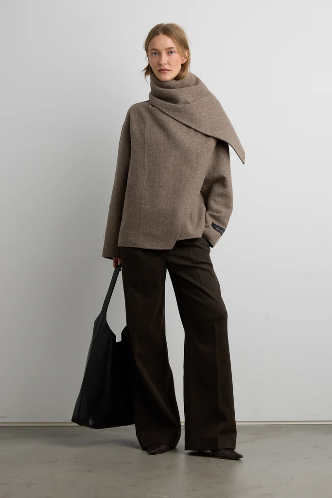 WOOL CASHMERE SCARF COAT | OAK + FORT
