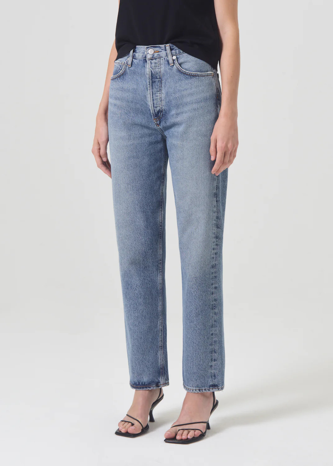 90's Pinch Waist High Rise Straight in Navigate | AGOLDE