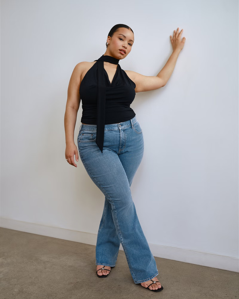 Women's Curve Love High Rise Bootcut Jean | Women's Bottoms | Abercrombie.com | Abercrombie & Fitch (US)