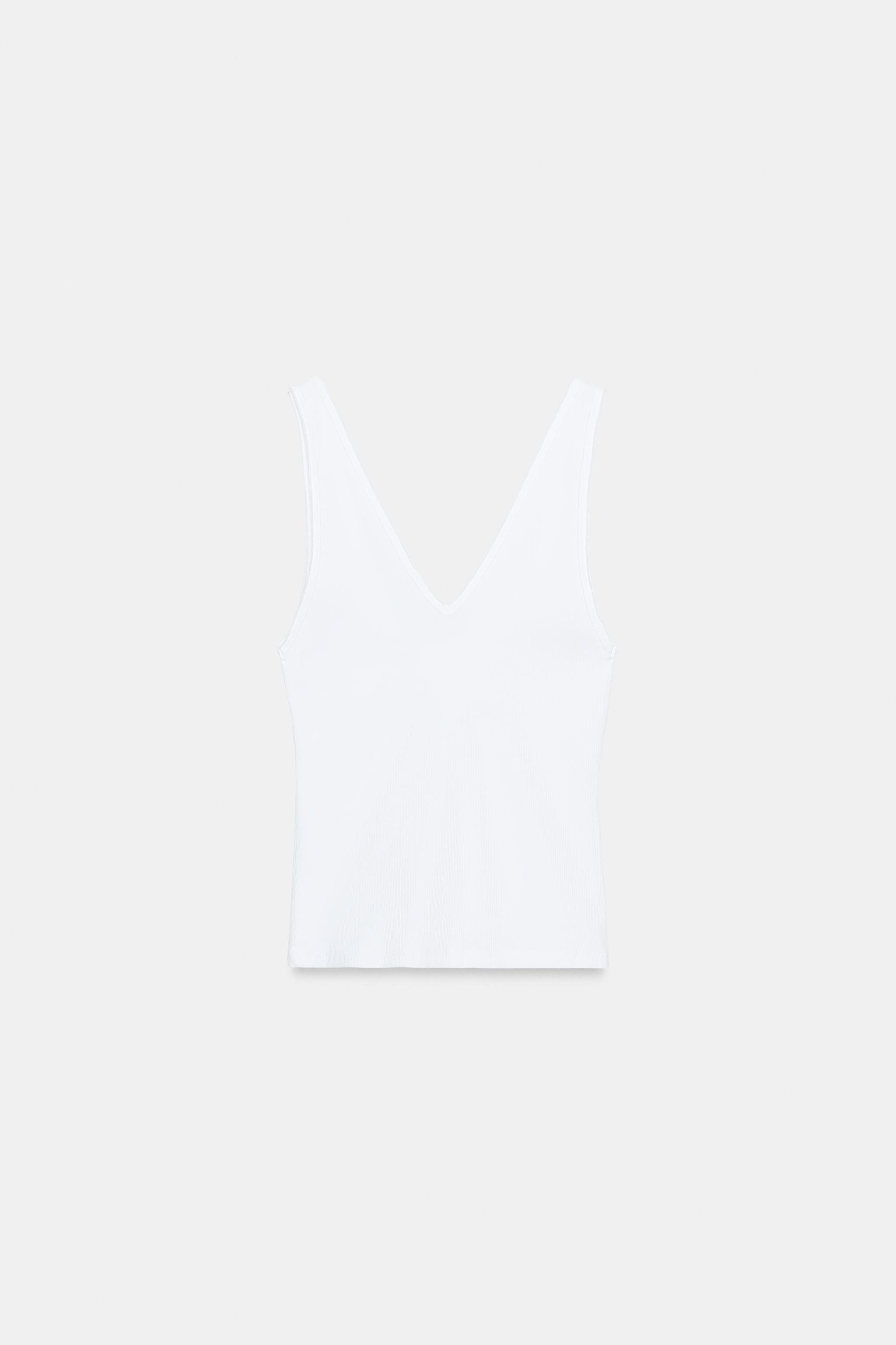 RIB V-NECK TOP | Zara AU