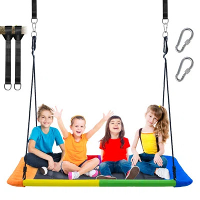 700Lb Giant 60" Platform Tree Swing For Kids And Adults Waterproof With Durable Steel Frame | Wayfair North America