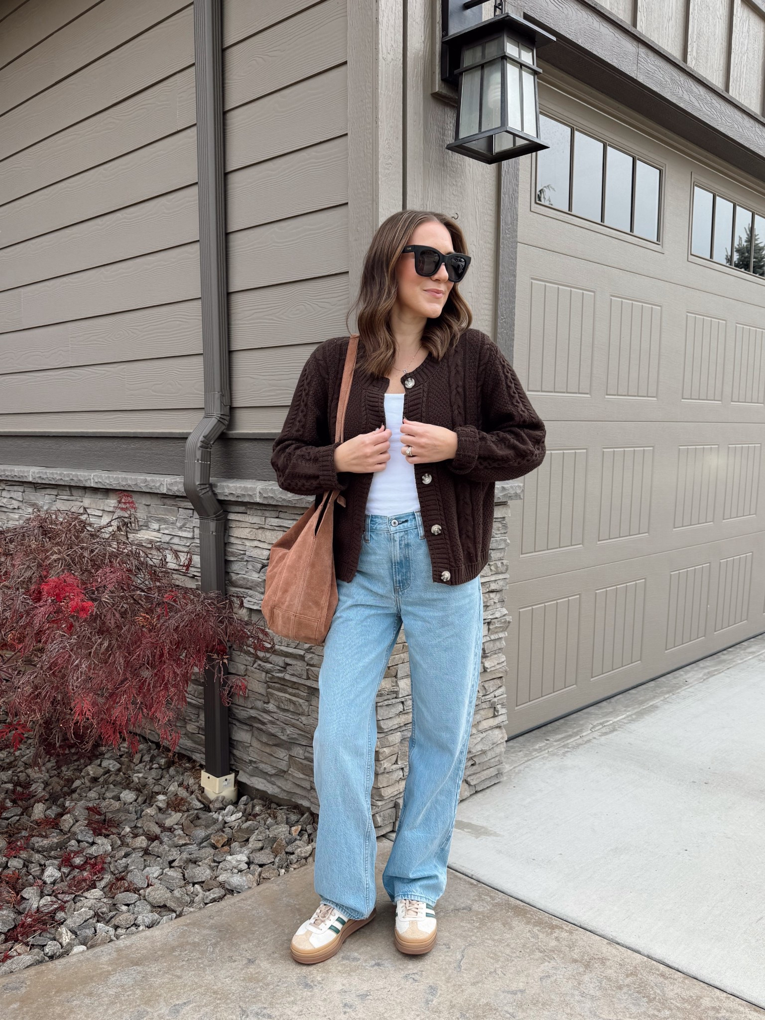 This little Target cardigan is a current favorite! It reminds me of one I had from fp a few years ago that I paid over $100 for. I sized up to a medium! 

Brown cardigan | target style | Abercrombie denim | adidas outfit 

#LTKmomlife #LTKootd