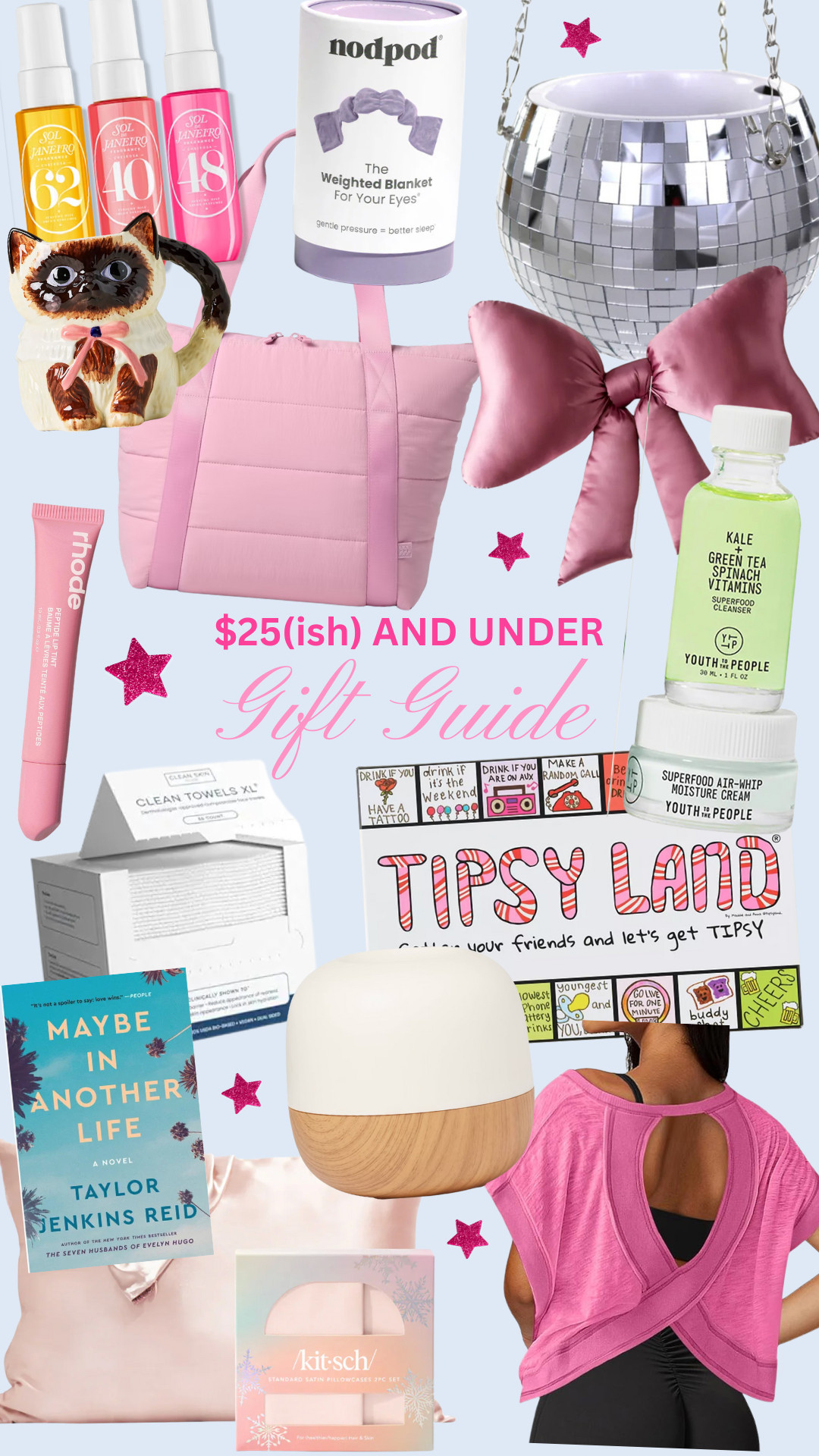 $25(ish) and under 2025 gift guide 🩷🎁🍒🎄⭐️ 

 

#LTKGiftGuide #LTKHoliday #LTKSeasonal