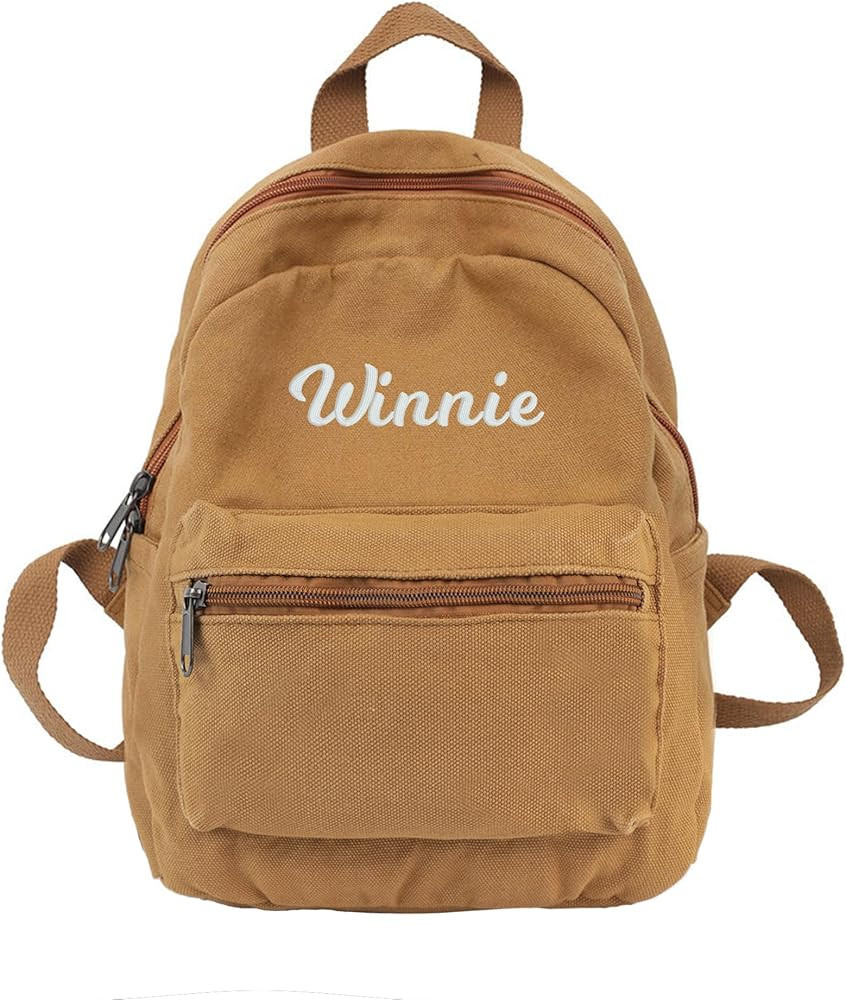 MT WORLD Personalized Mini Canvas Toddler Backpack - Custom Monogram Infant Vintage Backpack | Amazon (US)