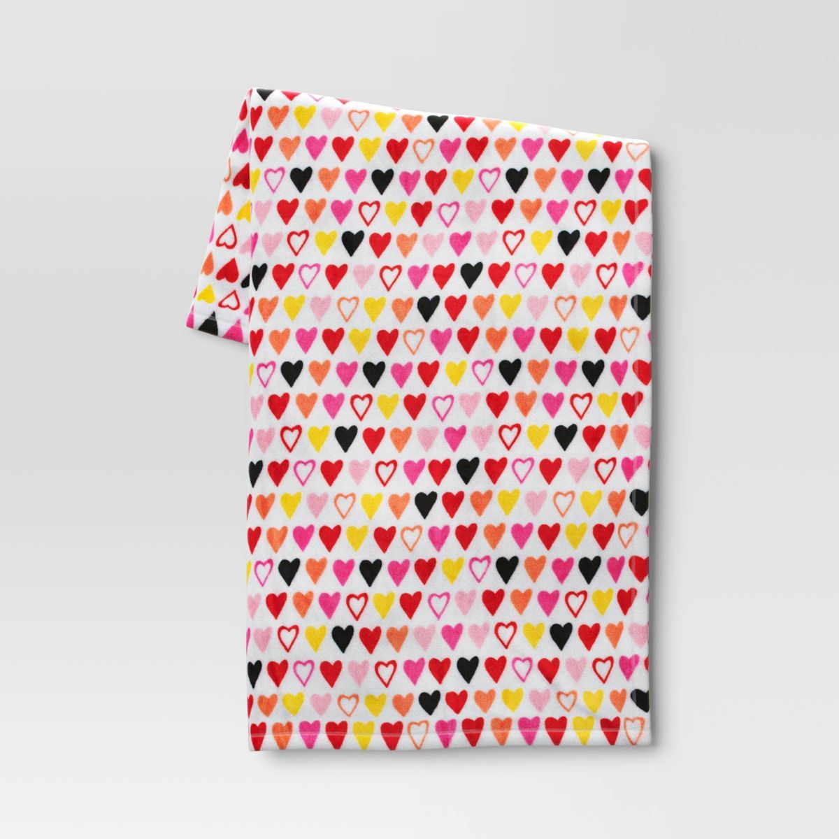 Heart Printed Plush Valentine's Day Throw Blanket White - Room Essentials™ | Target