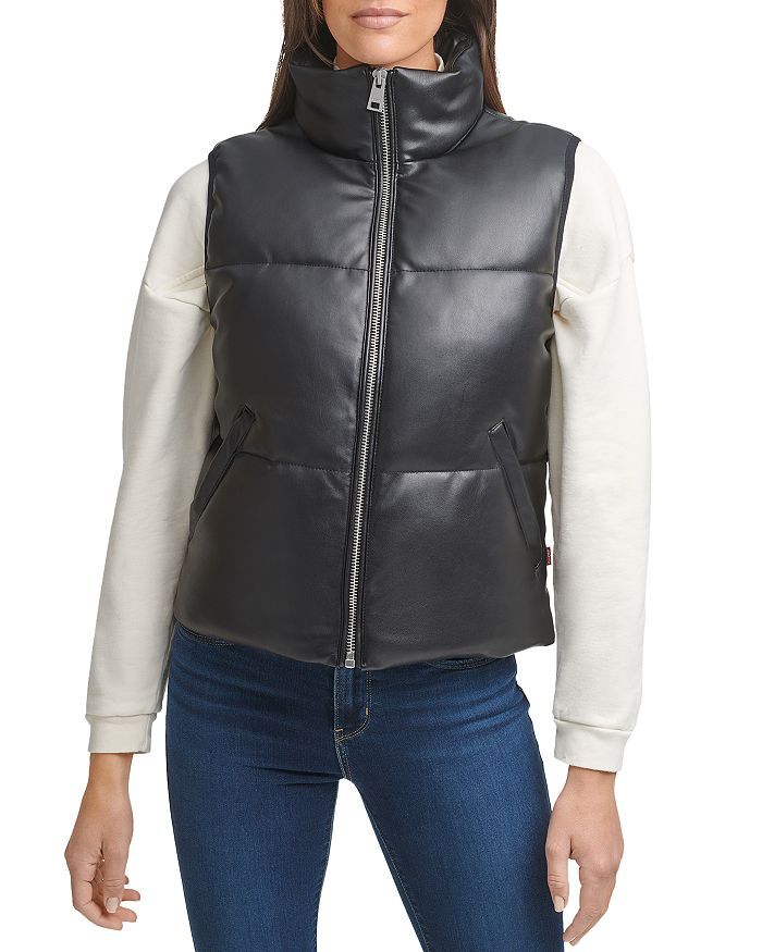 Faux Leather Puffer Vest | Bloomingdale's (US)