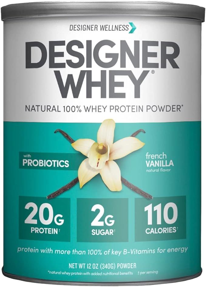 Designer Wellness Designer Whey Natural 100% Whey Protein Powder with Probiotics , Fiber, and Key... | Amazon (US)