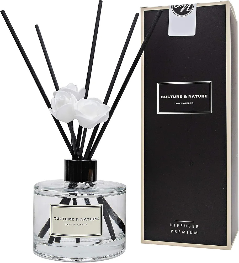 CULTURE & NATURE Reed Diffuser 6.7 oz (200ml) Green Apple Scented Reed Diffuser Set | Amazon (US)