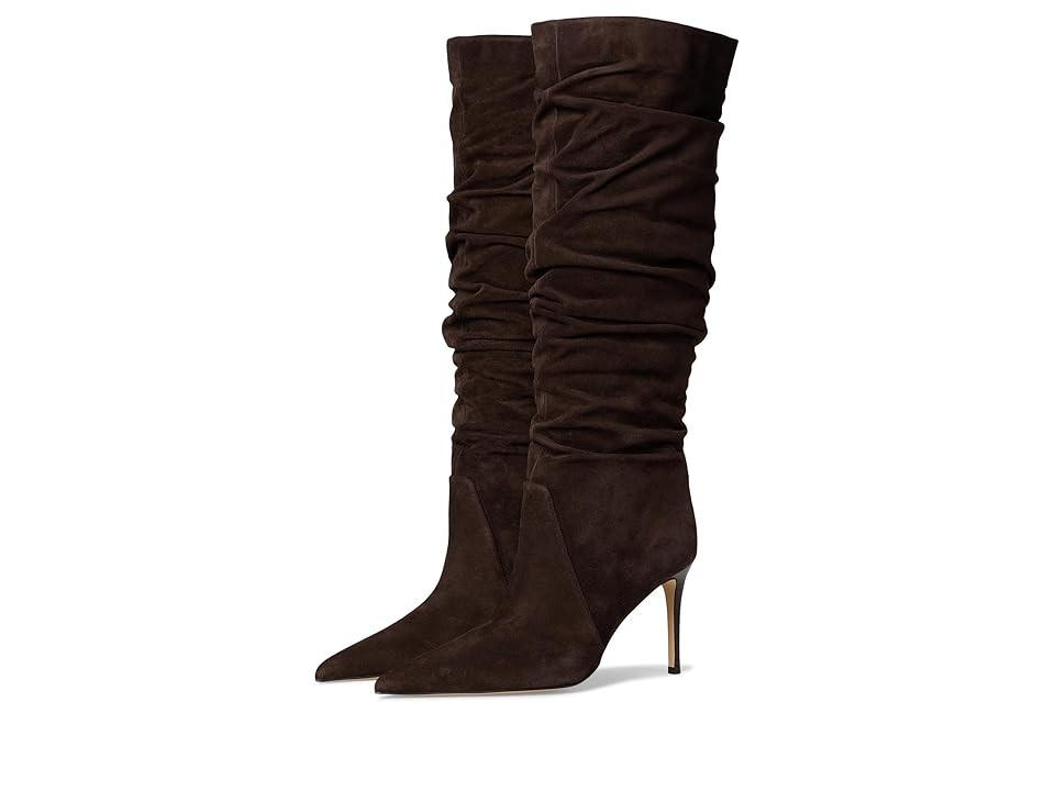 MICHAEL Michael Kors Dawn Heeled Boots Women's Boots Chocolate : 5.5 M, Leather | Zappos