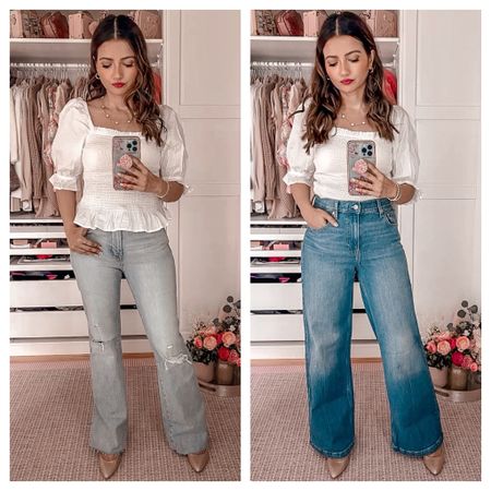 GAP Puff Sleeve Smocked Peplum Top / High Rise Stride Jeans with Washwell / High Rise Split-Hem ’70s Flare Jeans with Washwell 

Gifted from  @gap #gapcanada 

Spring prep at Gap
60% off markdowns, and 40% off plus extra 10% off regular price.

From now until January 28 you can save 40% off regular price styles with code TREAT with an extra 10% off regular price styles with code ADDIT. For sale items, you can use code SALE for an extra 60% off! Some restrictions may apply.

#LTKunder100 #LTKsalealert #LTKFind