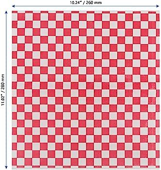 MANCHAP 300 Sheets 11 x 10 Inch Deli Paper Sheets, Red and White Checkered Liner Papers, Food Bas... | Amazon (US)