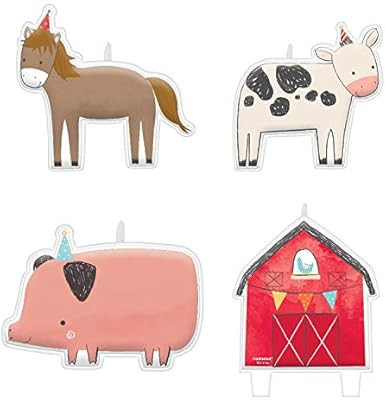 Barnyard Buddies Birthday Candle Set - 4 pc | Amazon (US)