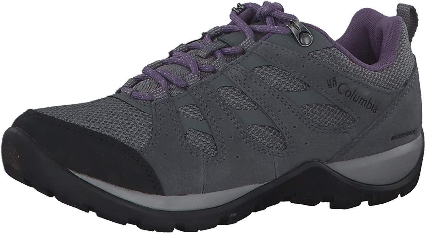 Amazon.com | Columbia Women's Redmond V2 Waterproof Hiking Shoe, Ti Grey Steel/Plum Purple, 7.5 | Hi | Amazon (US)