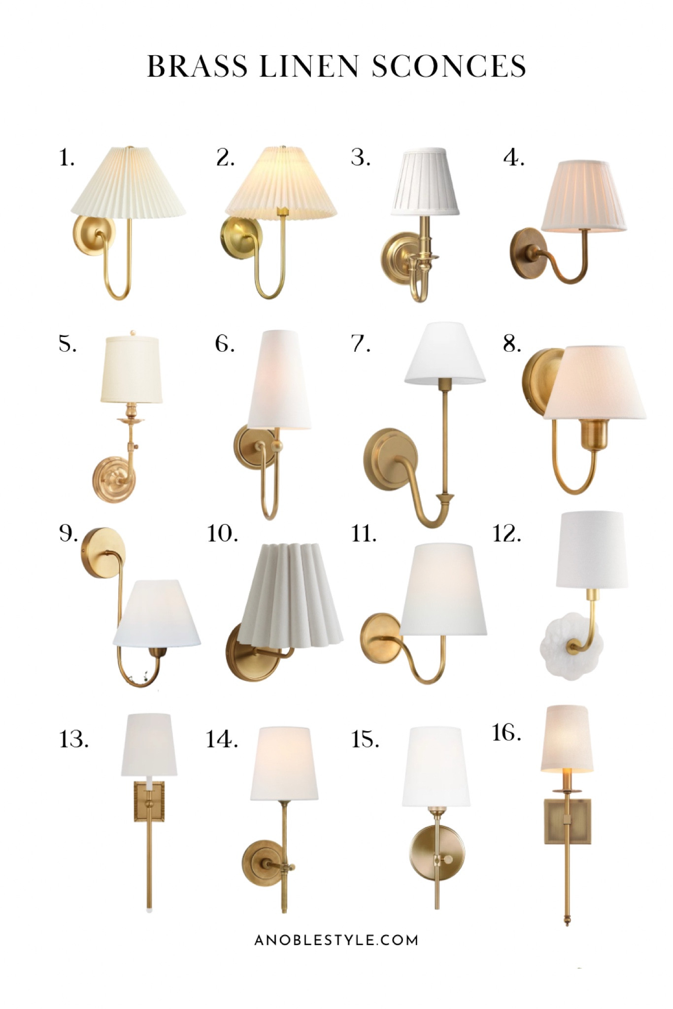 A roundup of brass linen wall sconces. 

pleated brass sconce, linen brass sconce, sconce lighting, brass lighting, wall lighting, wall lights, dining room lighting, hallway lighting, kitchen lights, hallway lights, bedroom lights, entryway lighting, vintage lights, linen shade wall sconce, vanity sconce, living room sconce, entryway sconce, brass sconce light roundup

#LTKStyleTip #LTKHome #LTKMostLoved