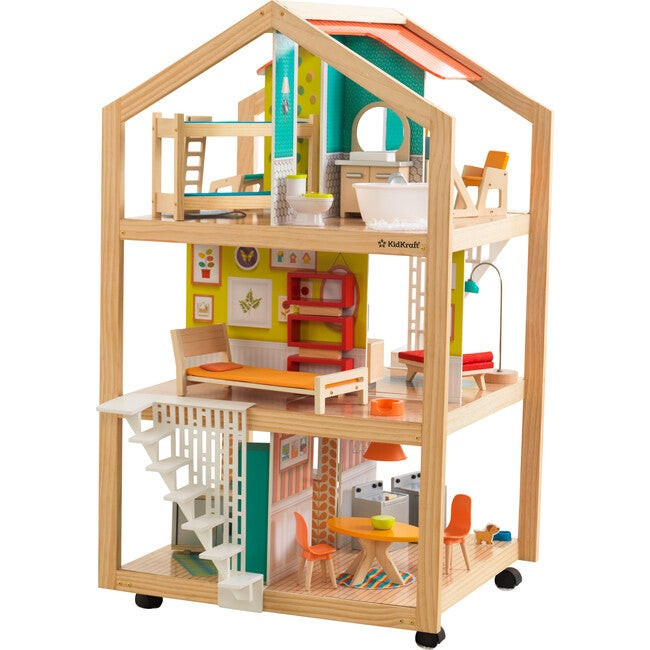 So Stylish Mansion Dollhouse w/ EZ Kraft Assembly™ - Kids Toys | KidKraft from Maisonette | Maisonette