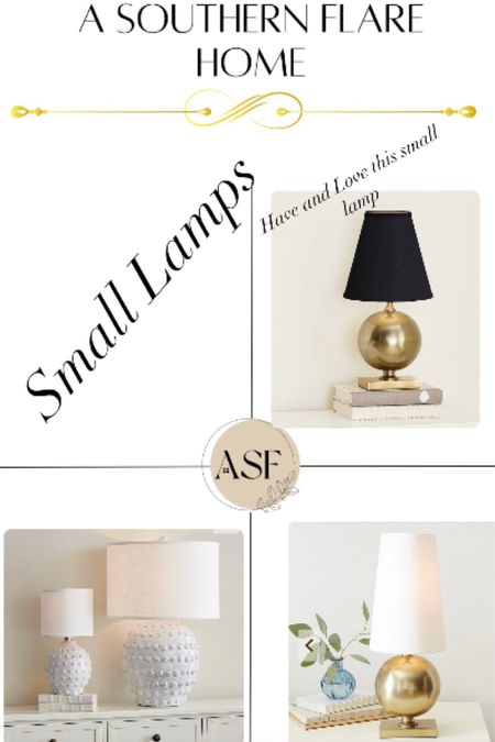 Small lamps 
Home decor
Lighting

#LTKstyletip #LTKhome #LTKFind