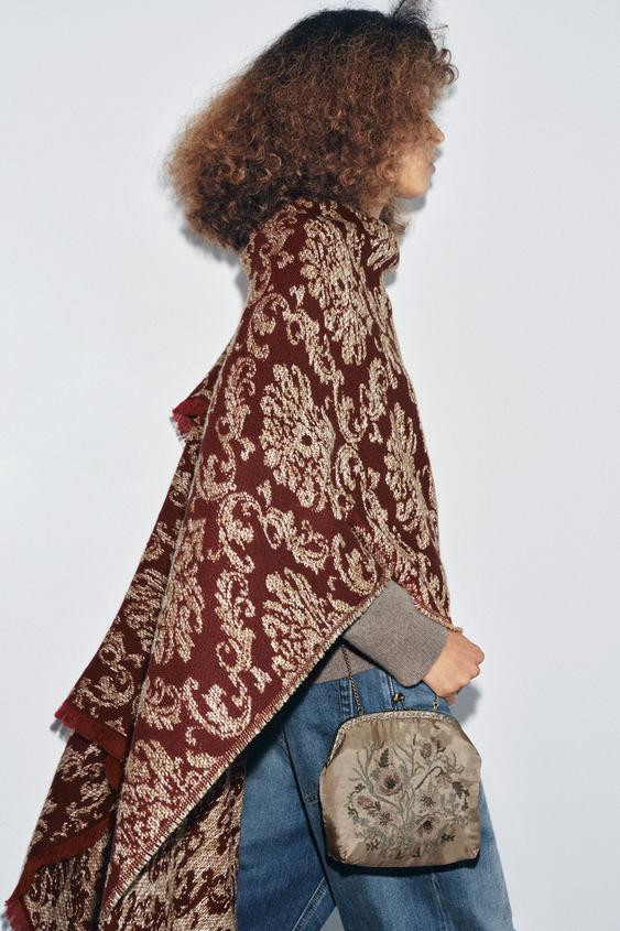 FLORAL EMBROIDERY BAG | Zara US