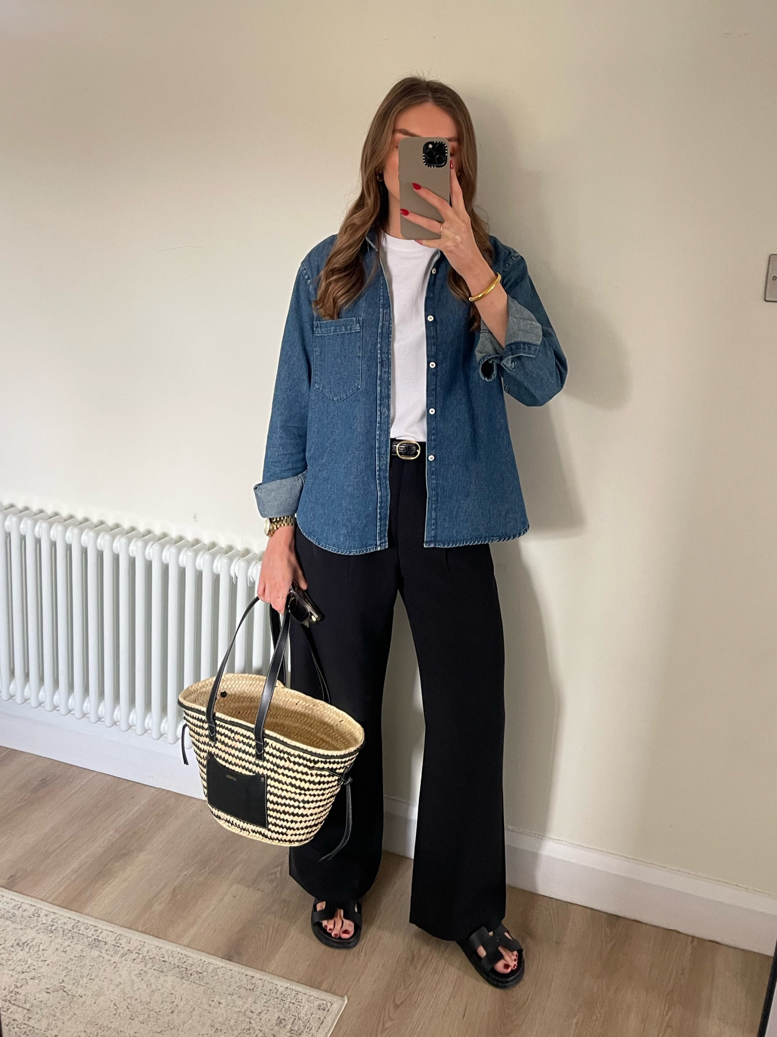 Denim Shirt styling

Size 12 in the With Nothing Underneath ‘the classic’ denim shirt in ‘blue’
27 reg in the Abercrombie black Sloane Tailored Wide Leg Pant
I’m 5ft 6
Size 12 in the M&S white t-shirt
Isabel Marant basket bag 


Wardrobe staples, capsule wardrobe, denim shirt, black trousers, comfy casual outfit, outfit inspiration, spring outfit inspiration, sandal styling 

#LTKstyletip #LTKeurope #LTKuk