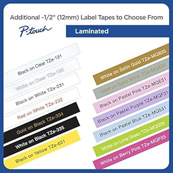 Brother Genuine P-touch, TZe-231 2 Pack Tape (TZE2312PK) ½”(0.47”) x 26.2 ft. (8m) 2-Pack La... | Amazon (US)