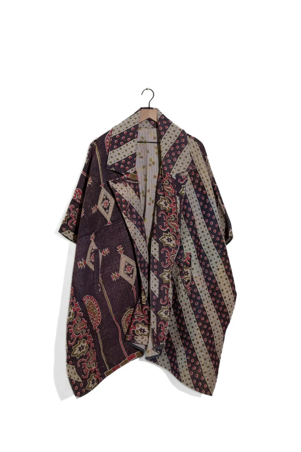 Vintage Kantha Blanket Coat The Round Top Blanket Coat | Sapana