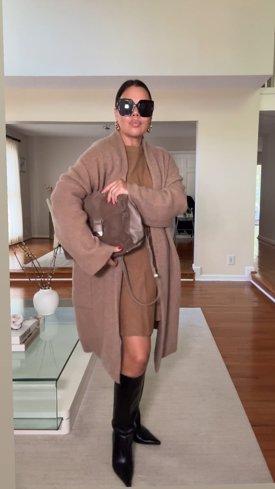 Fall Outfit 🍂
Cozy camel tones for the season 🤎
Collarless Cardigan Coat from Vince paired with a matching sweater top and mini skirt — the perfect combo of comfort and style.
Soft caramel shades, timeless silhouette, and my favorite high-knee boots to complete the look.

Shop the full outfit via my LTK 💌

 #LTKFallStyle #LTKOutfit #LTKFashion 

#LTKStyleTip #LTKSeasonal