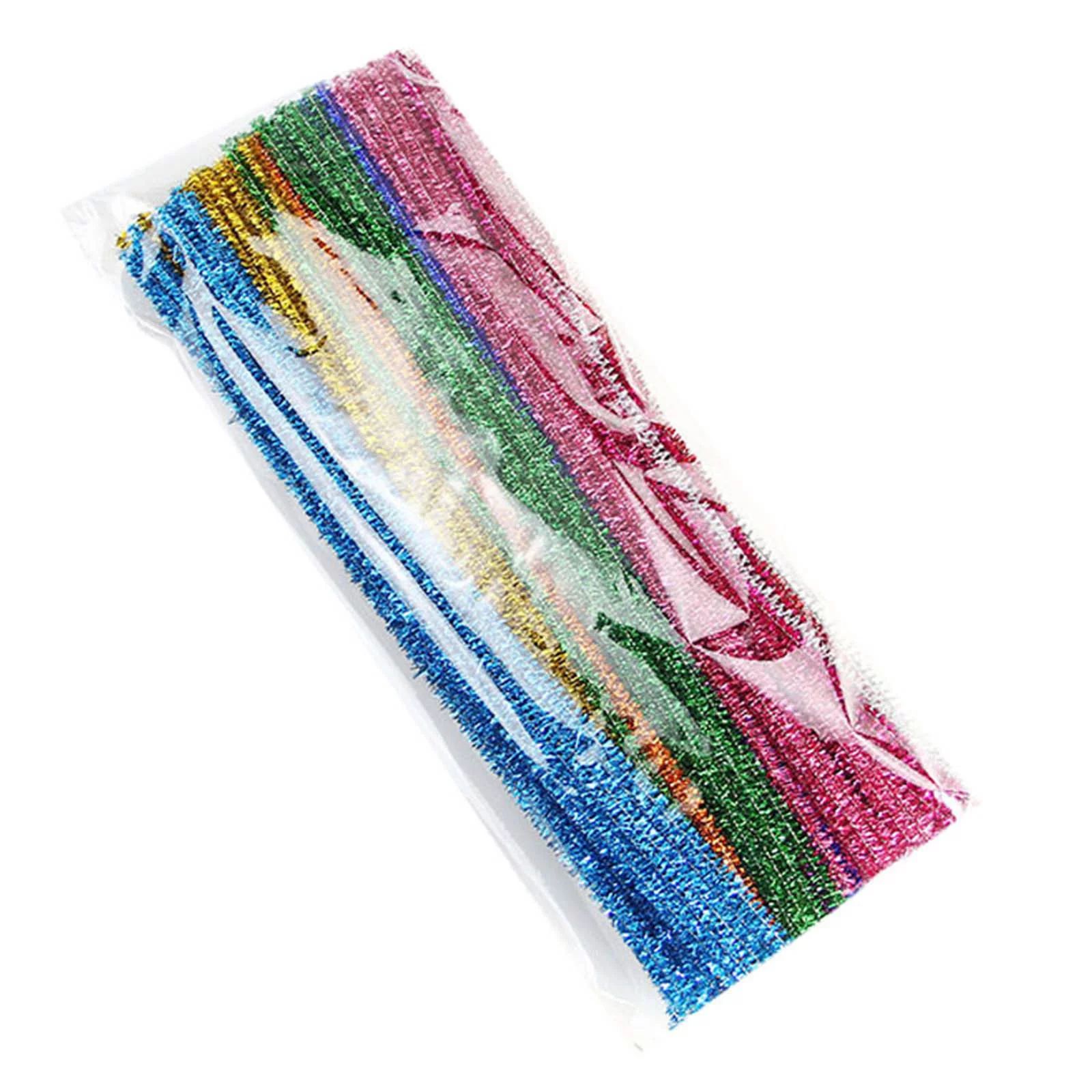 WQQZJJ Office Supplies 100PC Chenille Stem Flash Color Pipe Cleaners Set for DIY Arts Crafts Deco... | Walmart (US)