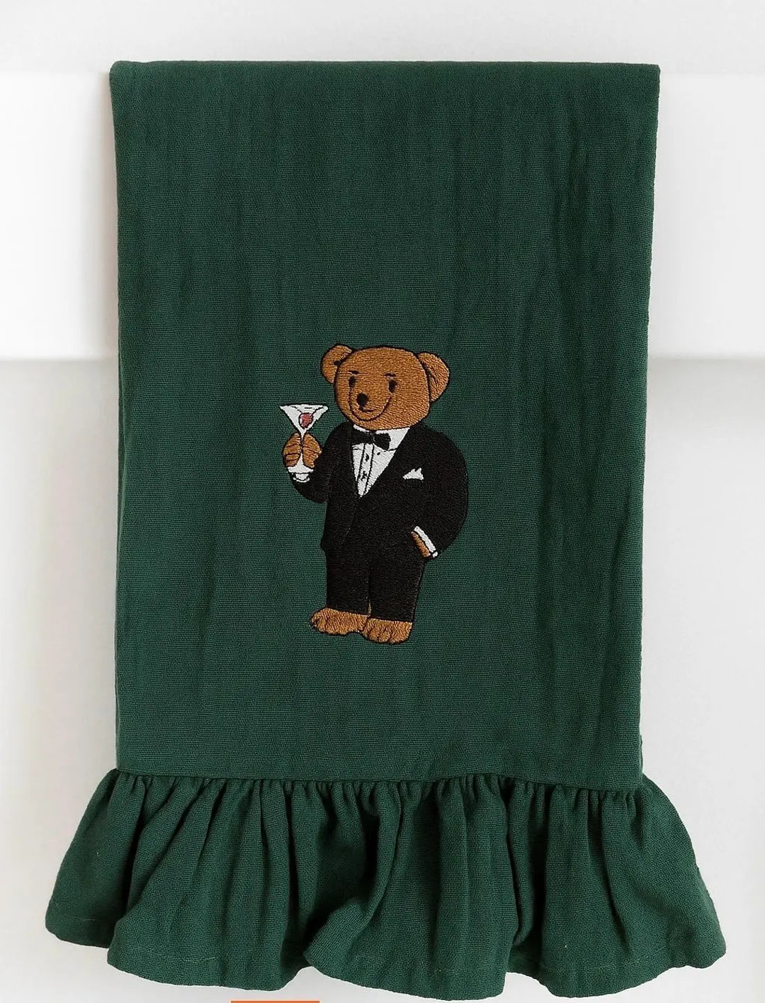 Ralph Lauren Inspired Ruffled Kitchen Towel | Embroidered Teddy Bear Towel | Cotton Napkins - Ets... | Etsy (US)