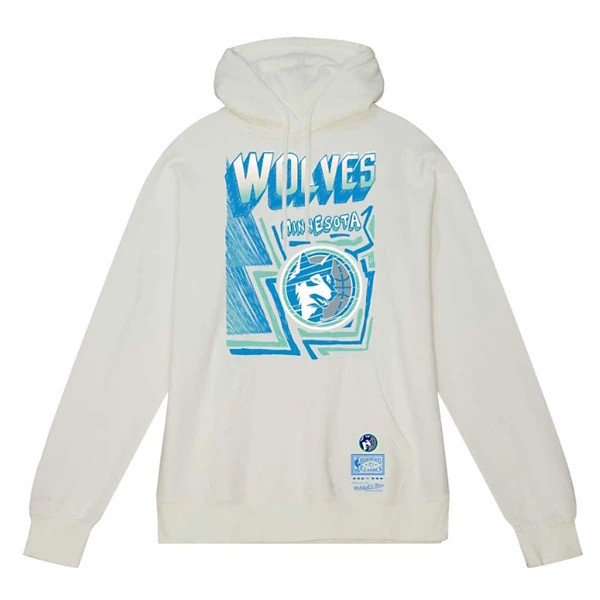 Minnesota Timberwolves Mitchell and Ness Sidewalk Hoodie XLarge Cream | Scheels