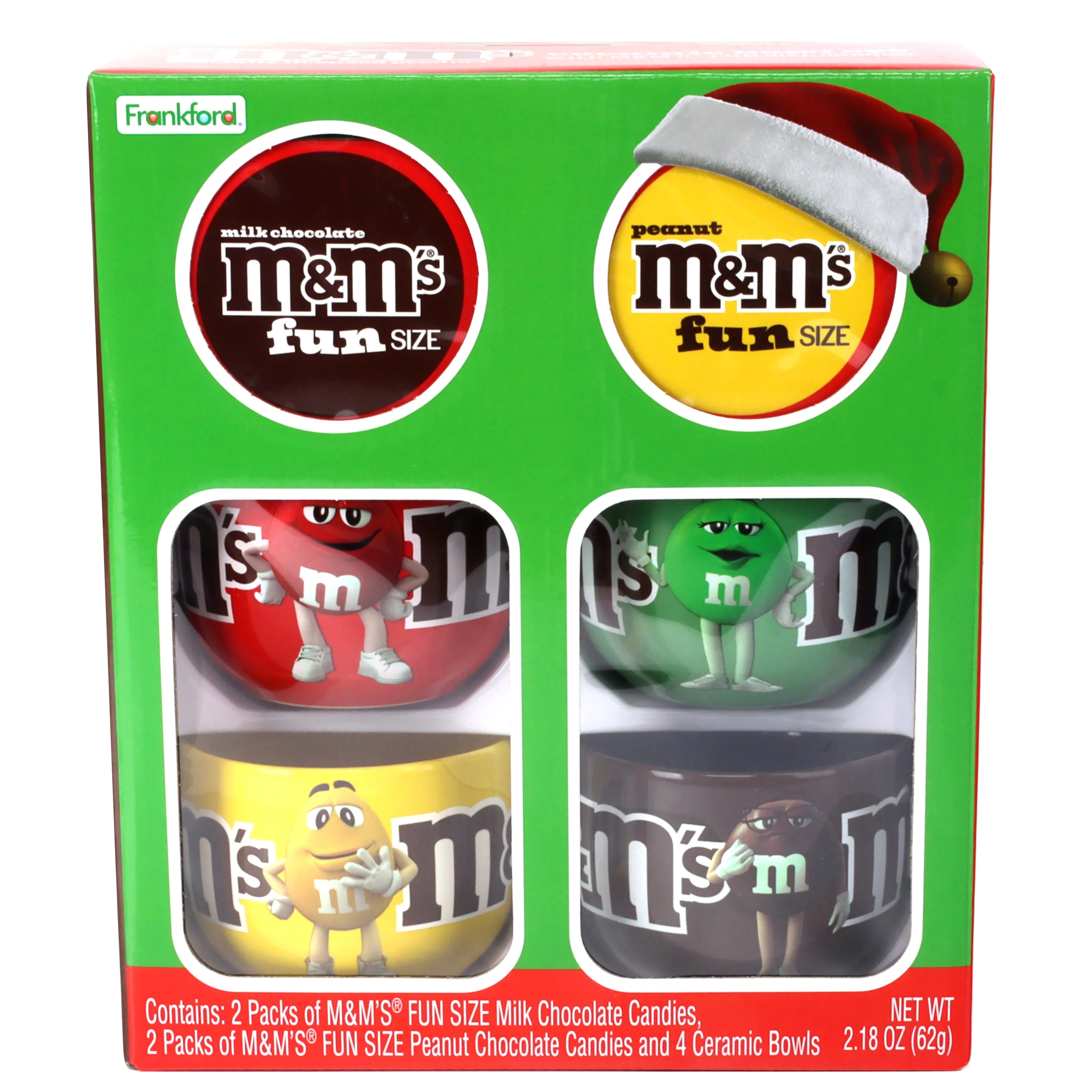 Frankford M&M'S Holiday Ice Cream Bowl Gift Set 4 Pack, 2.18oz | Walmart (US)