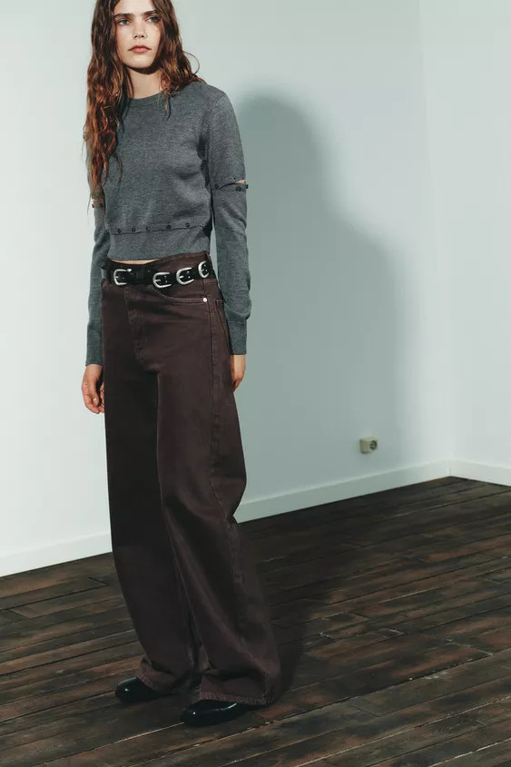 TRF EXTRA WIDE LEG HIGH WAIST JEANS | Zara US