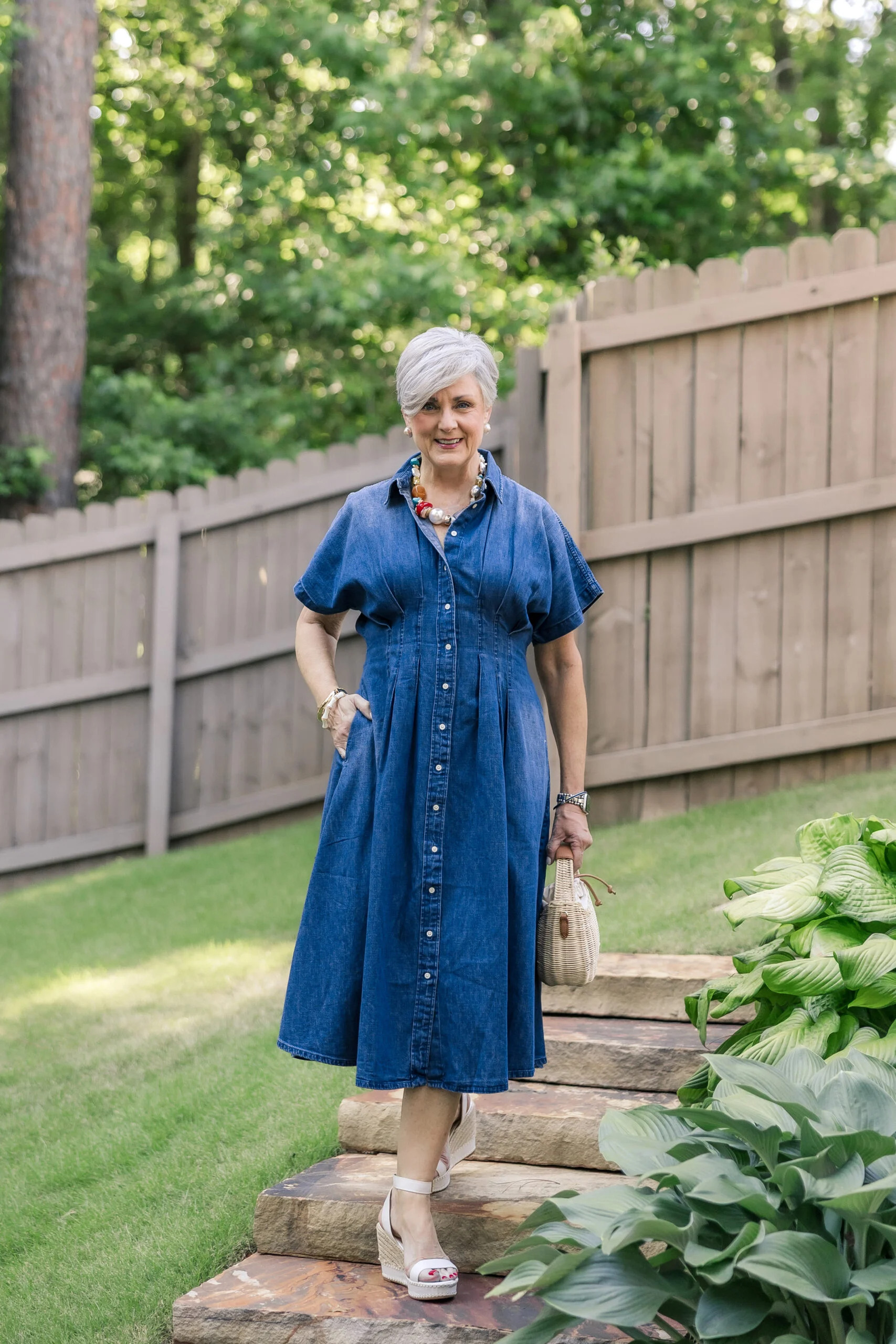 Classic Denim Midi Dress 

 #LTKootd #LTKSeasonal #LTKOver40