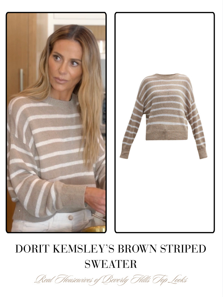 Dorit Kemsley's Brown Striped Sweater 

 