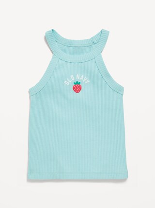 Fitted Logo-Graphic Halter Tank Top for Toddler Girls | Old Navy (US)
