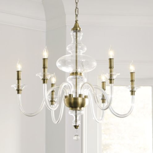 Mila 6-Light Blown Glass Chandelier | Ballard Designs | Ballard Designs, Inc.