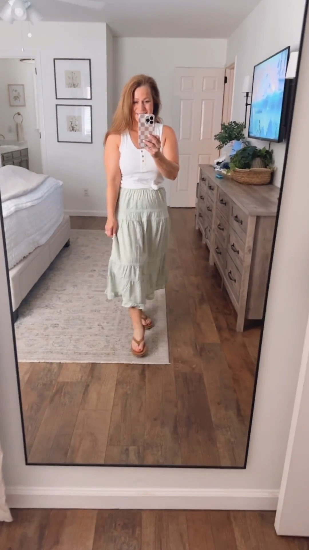 Summer outfit inspo
Henley tank
Tiered skirt
Sandals
#LTKootd #LTKPetite
#LTKMidsize