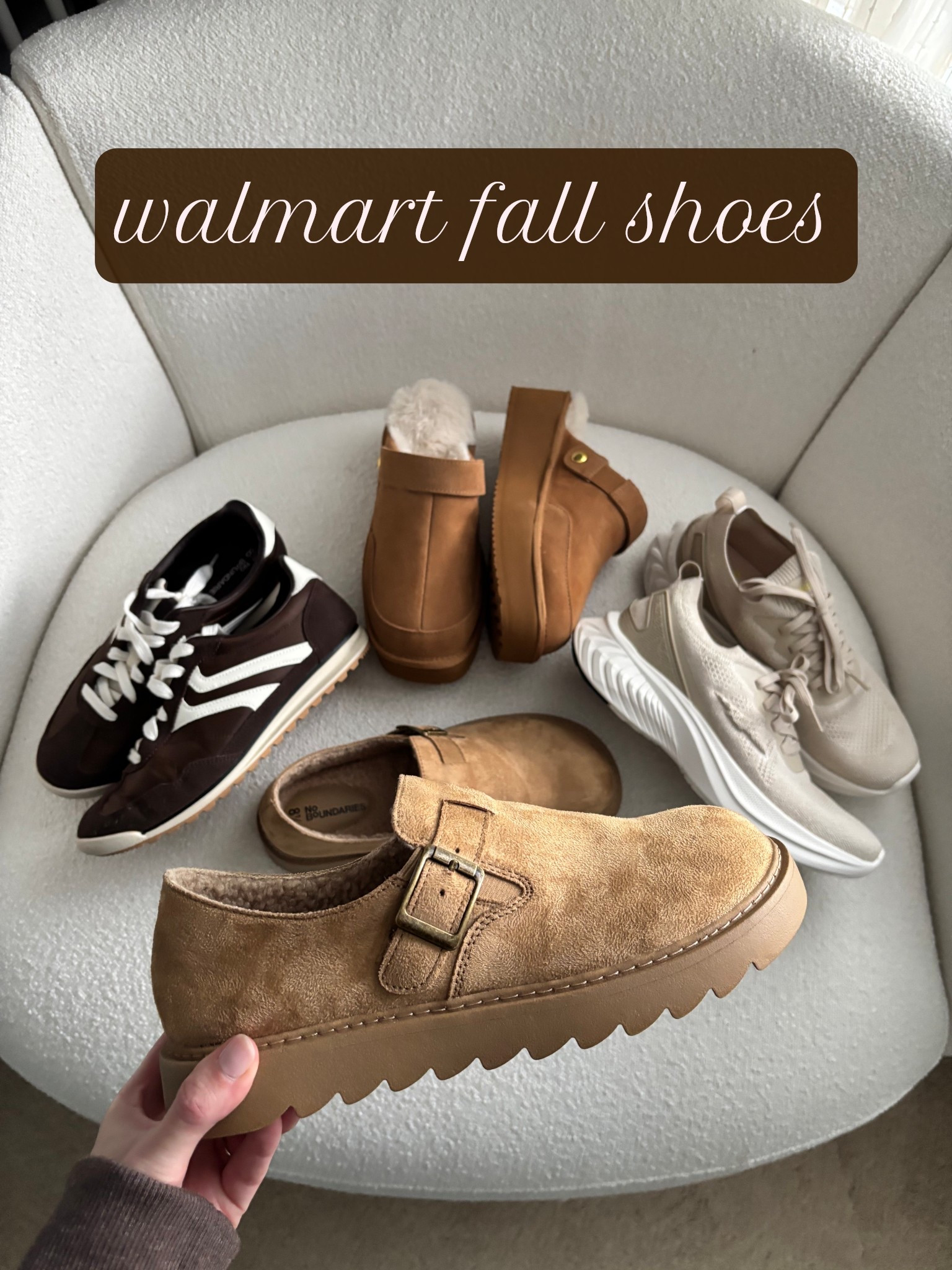 the walmart fall shoes this year 😱😍🤎🍂🧸these are some of my top picks!! The first pair of clogs is an absolute must have and everyone needs a pair of brown sneaks imo! ☺️🤎

**sizing:
Clogs: 8.5, fit tts
Brown sneakers: 8.5, fit tts
Cream sneakers: 8.5, fit tts
Clog slippers: 8, fit tts


#walmartfallshoes #walmartfallfinds #walmartfall @walmart @walmartfashion #walmartshoes #walmartshoehaul #walmartfashion #walmartshoesforthewin #walmartshopping #getthelookforless #walmarthaul 


#LTKSeasonal #LTKFindsUnder50 #LTKShoeCrush