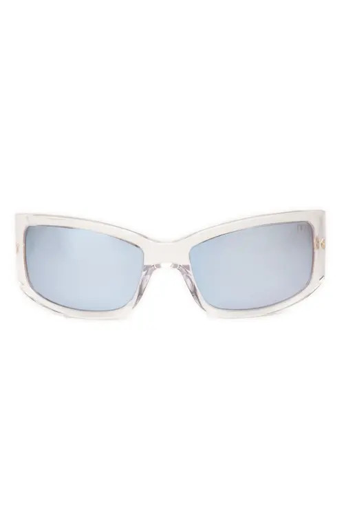 DEZI x Monet Montay 61mm Shield Sunglasses in Icy /Silver Chrome at Nordstrom | Nordstrom