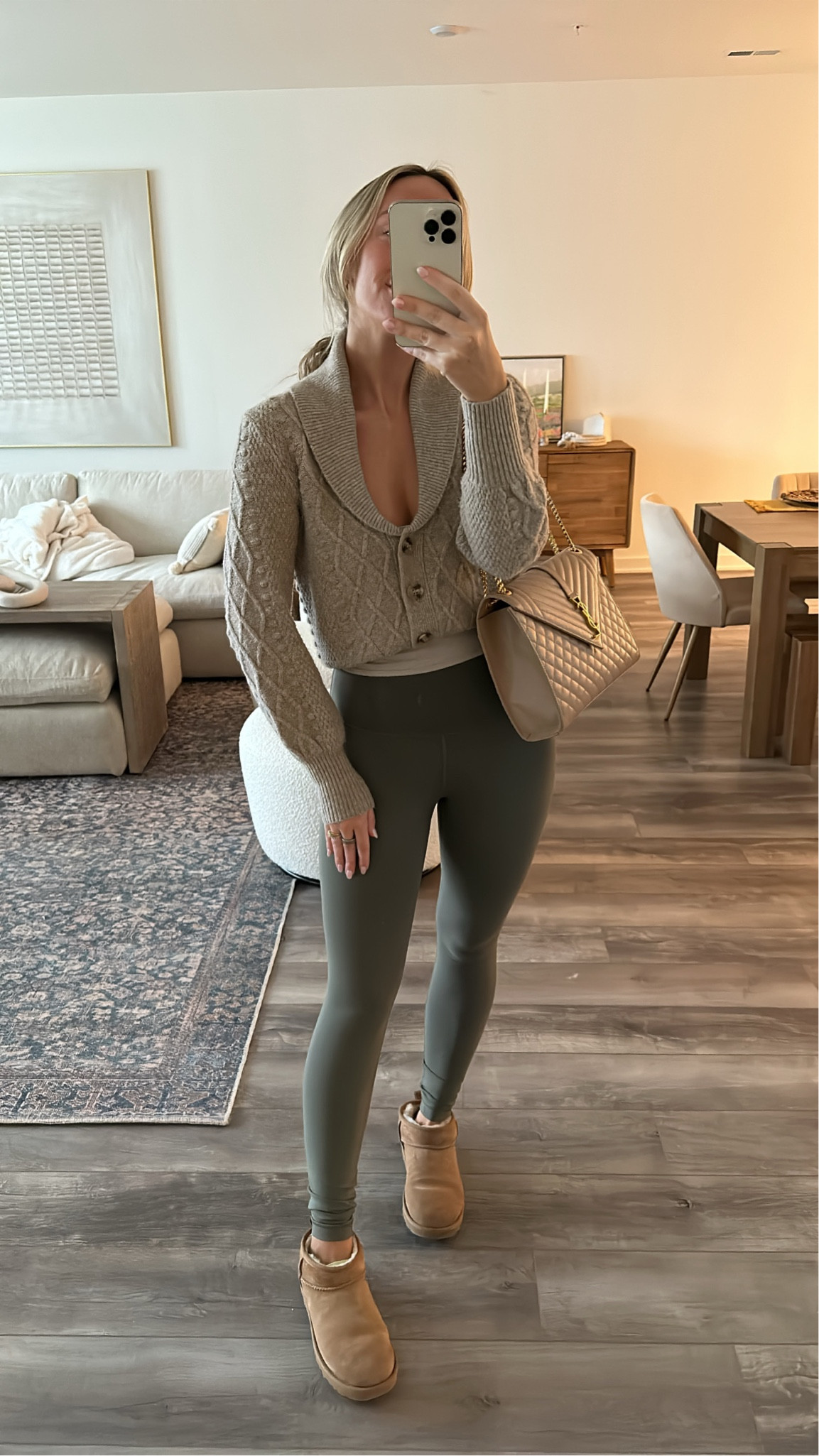 Pilates Outfit 

Lululemon Leggings, Draper James Sweater, Casual Outfit, Neutral Outfit, Ugg Boots 

#LTKstyletip #LTKSeasonal #LTKshoecrush