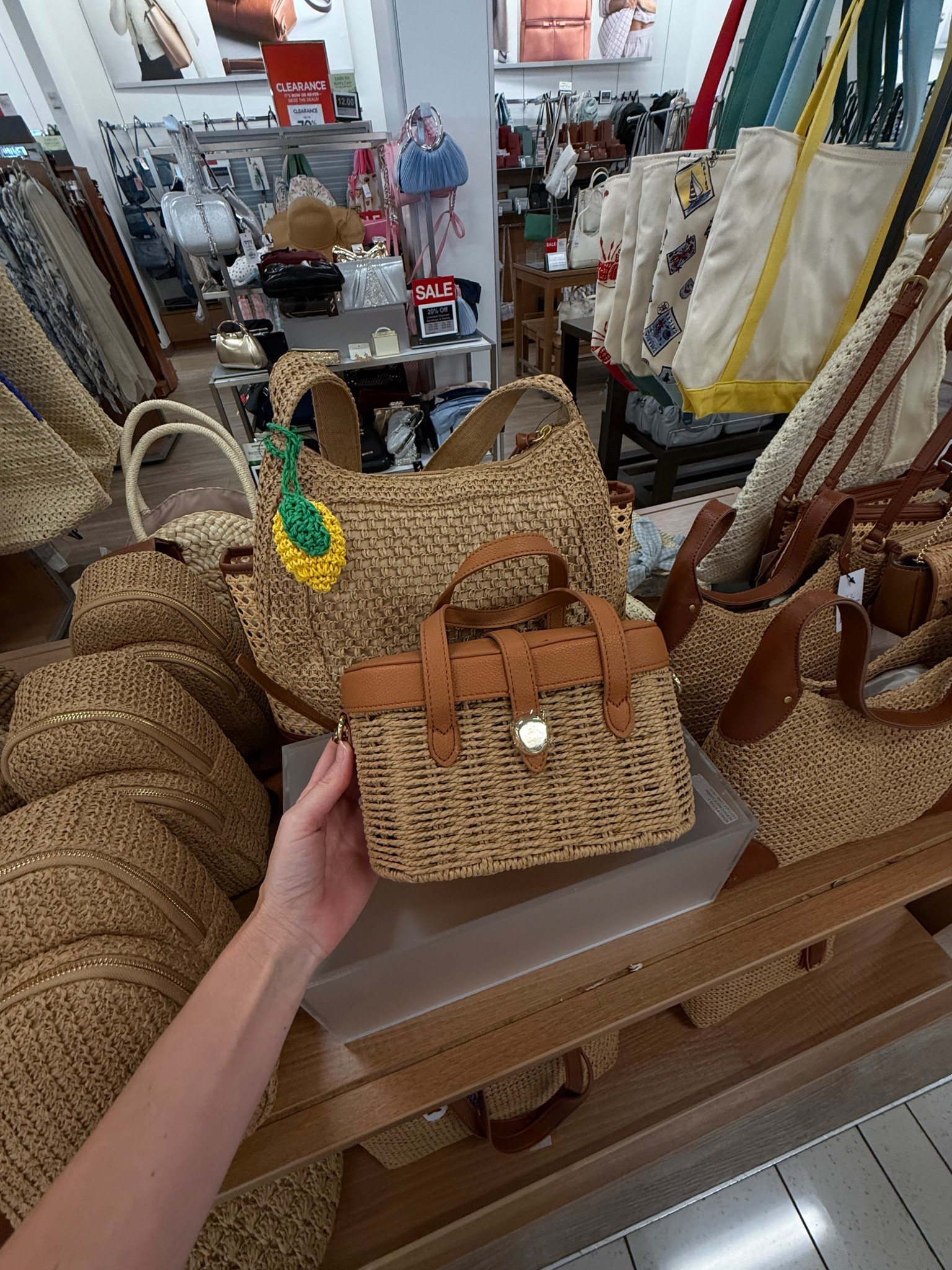 Obsessed with these straw bag finds for spring and summer! This mini straw trunk crossbody is the perfect elevated accessory for a coastal chic look. It features a structured woven design, tan faux leather trim, and a gold-tone turn-lock closure. Pair it with a breezy sundress or linen trousers for an effortlessly polished vibe.

summer bag, straw crossbody, straw purse, summer accessories, beach bag, vacation style, spring trends, neutral accessories, coastal chic, woven handbag, mini trunk bag, affordable luxury, kohl’s finds, spring style, everyday bag

#strawbag #summerstyle #vacationoutfit #coastalchic #springfashion #kohlsfinds #ltkunder50 #ltksummer #accessoriesoftheday #summeroutfitideas #beachvibes #affordablefashion

#LTKSeasonal #LTKHome