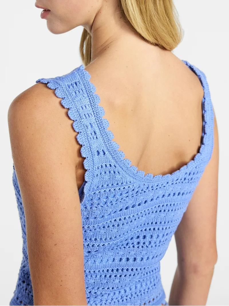 No Boundaries Cotton Pointelle Tank Top and Maxi Skirt Set, 2-Piece, Women’s XXS-XXL | Walmart (US)