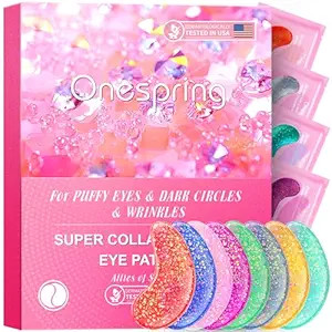 Under Eye Patches (24 Pairs) - Eye Masks for Wrinkles, Puffy Eyes, Dark Circles, Eye Bags, Valent... | Amazon (US)