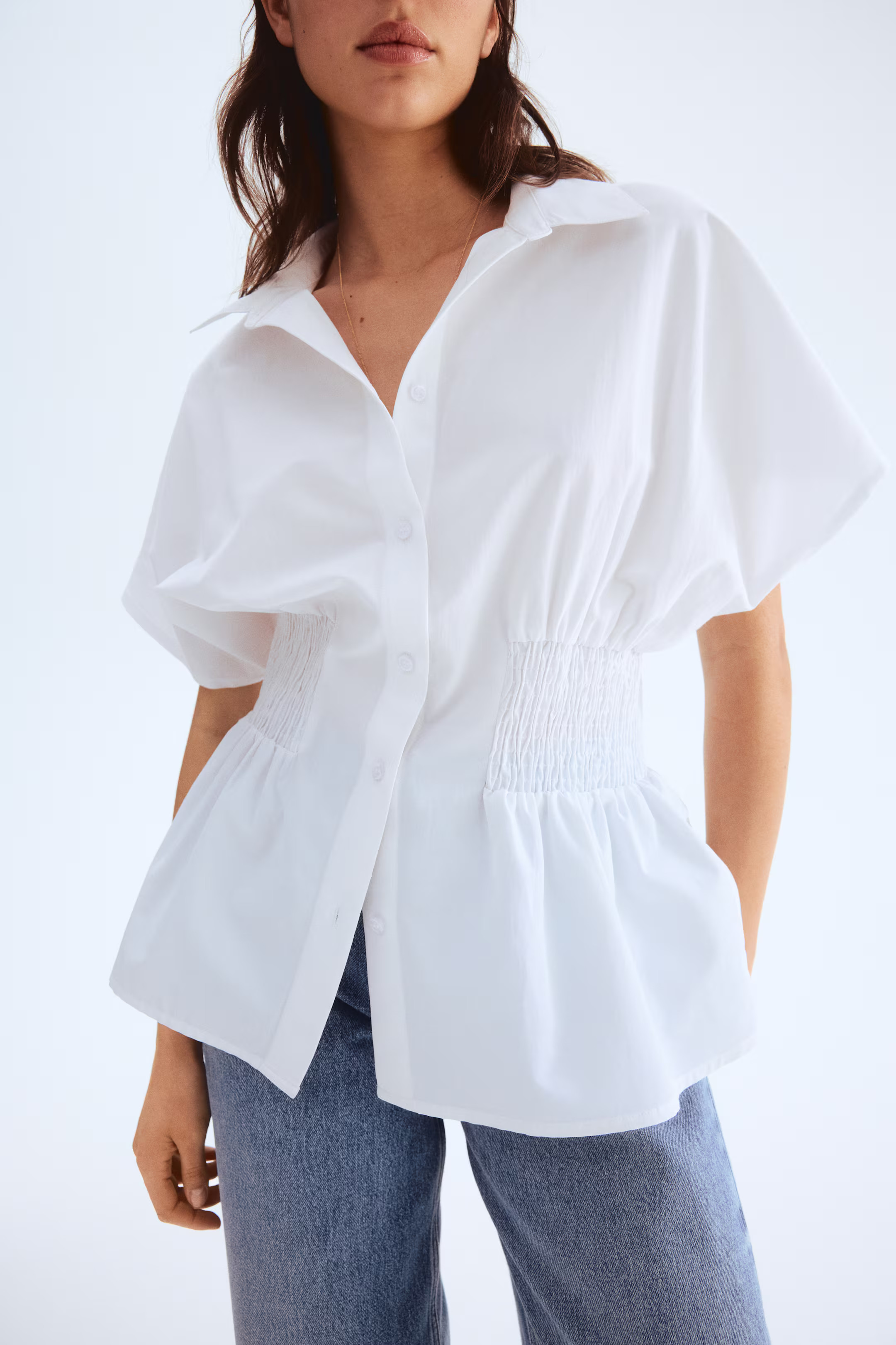 Smocked-Waist Shirt | H&M (US + CA)