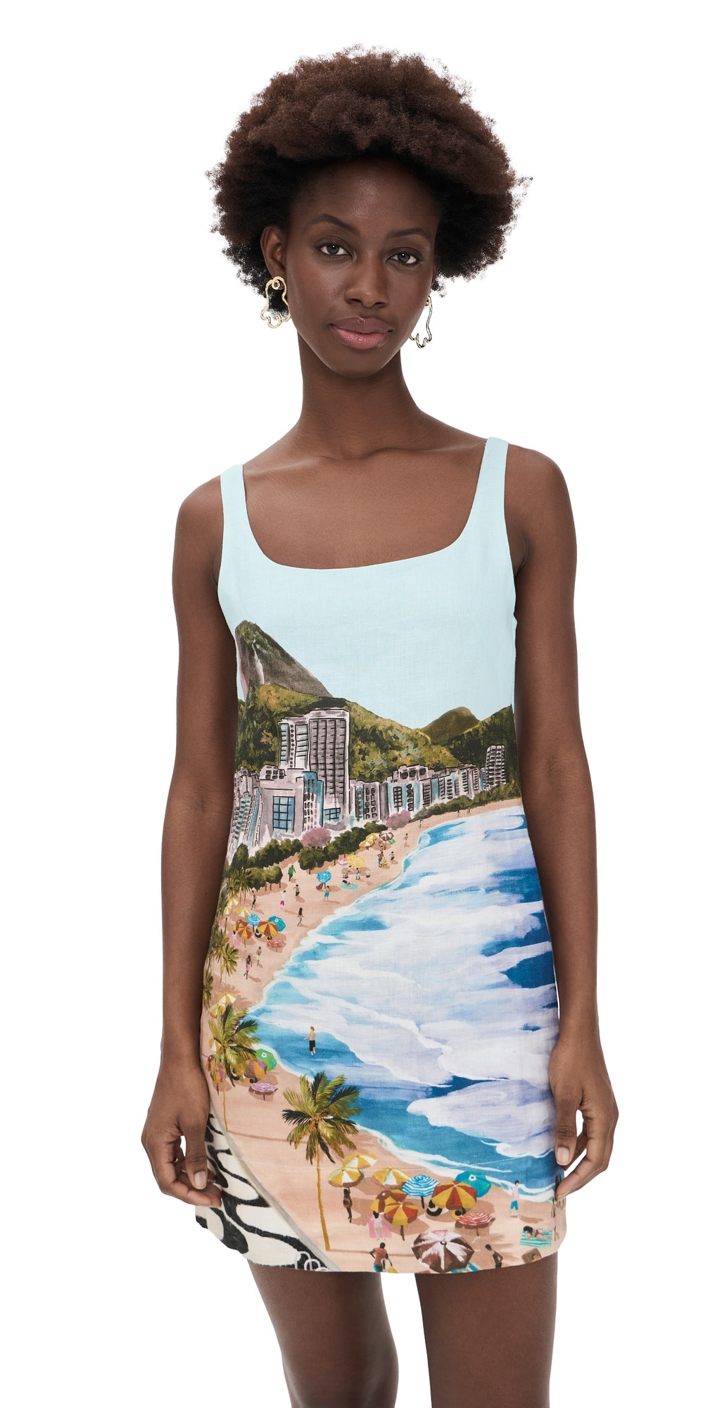 FARM Rio Copacabana Beach Mini Dress Copacabana Beach Multicolor L | Shopbop
