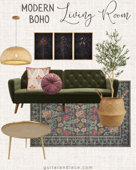 Modern boho living room decor. Apartment living room ideas. 

#LTKSeasonal #LTKsalealert #LTKhome