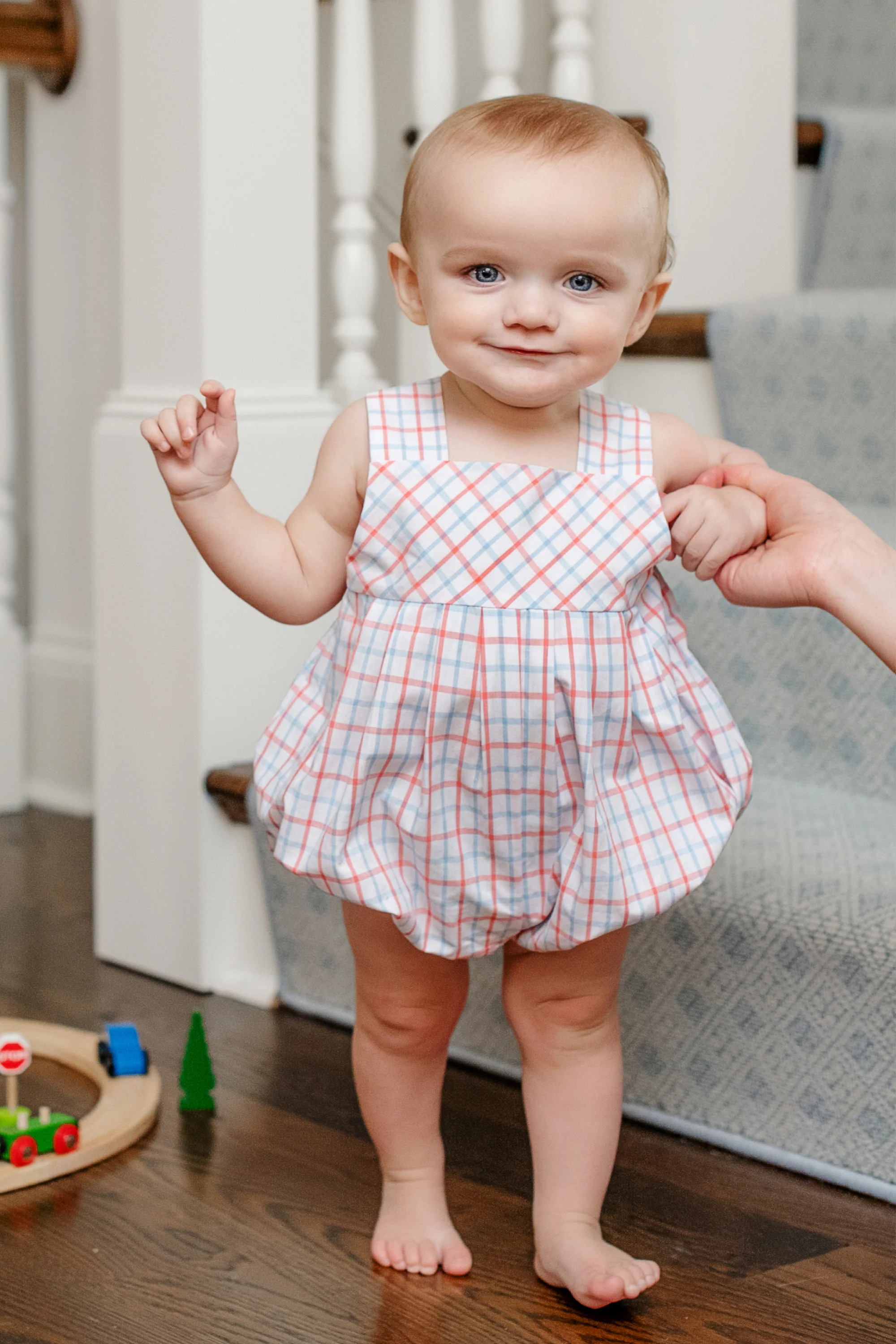 Branham Bubble - Coral Chandler Check | The Beaufort Bonnet Company