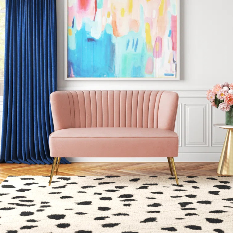 Euclid 47" Velvet 2-Seat Armless Loveseat | Wayfair North America